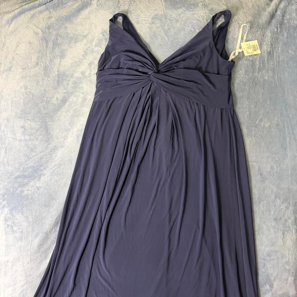 David's Bridal Navy maxi dress with tie detail Women Size 20